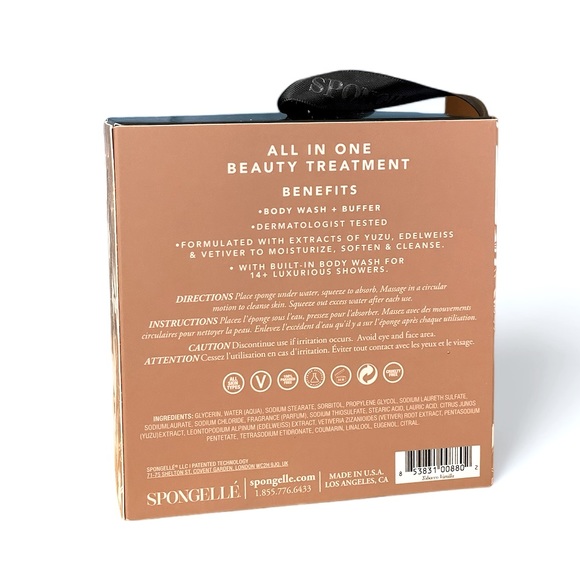 TOBACCO VANILLA Spongellé Boxed Flower Body Wash Infused Buffer - Picture 2 of 3